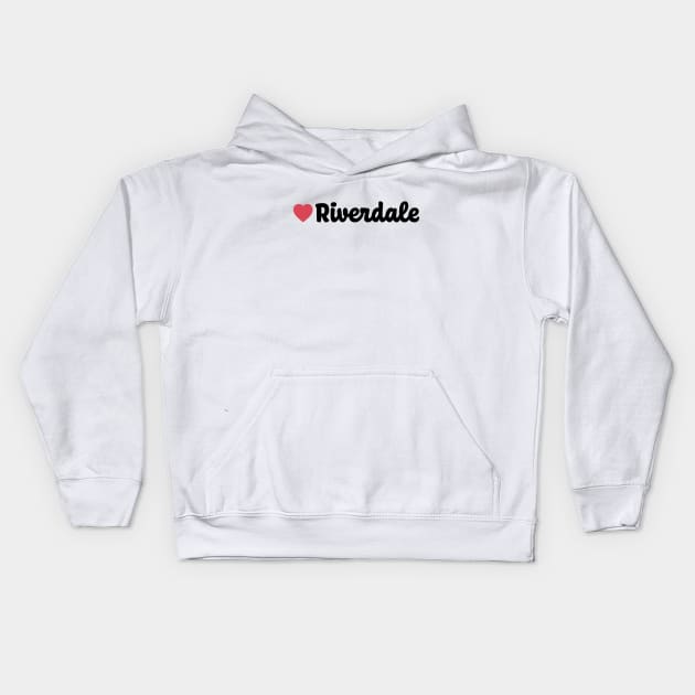 Riverdale Heart Script Kids Hoodie by modeoftravel